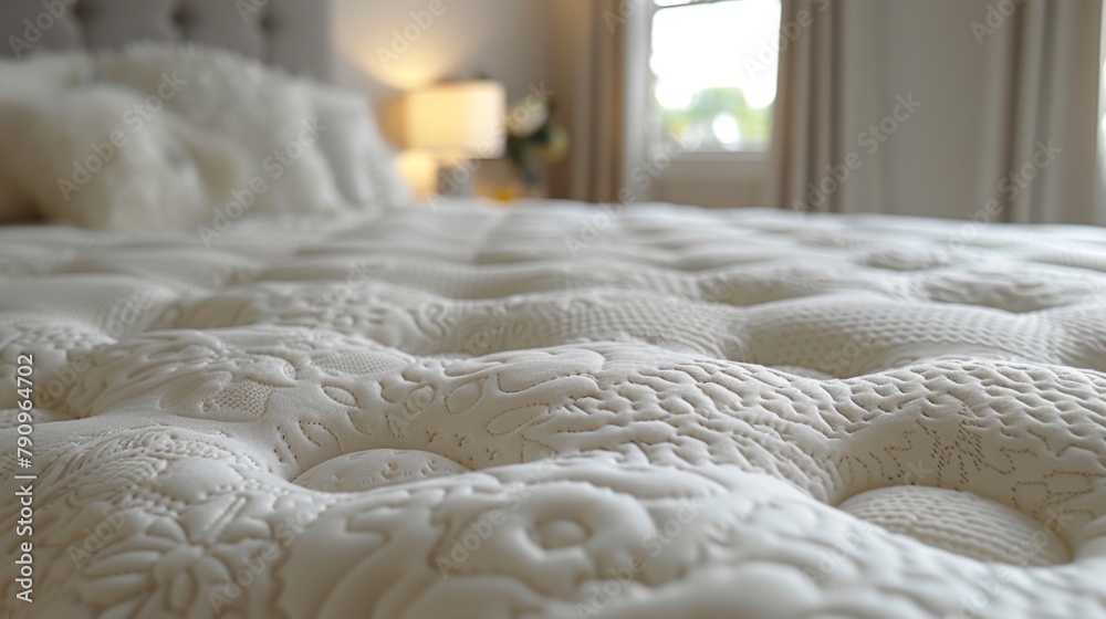 Softness of the mattress surface, emphasizing great comfort Softness of the mattress surface, emphasizing great comfort
