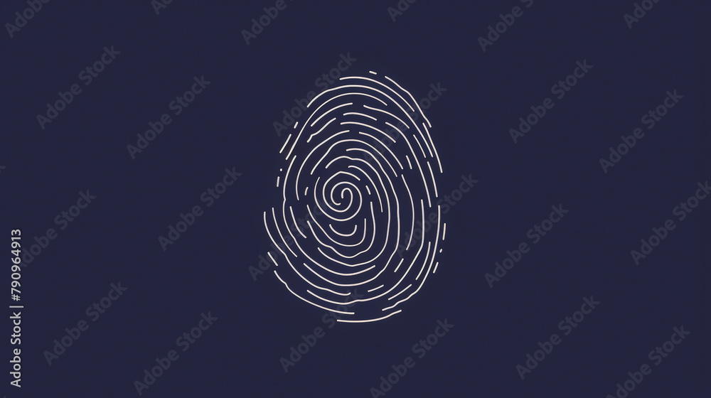 Identity Sentinel: Fingerprint Illustration. Generative AI Identity Sentinel: Fingerprint Illustration. Generative AI
