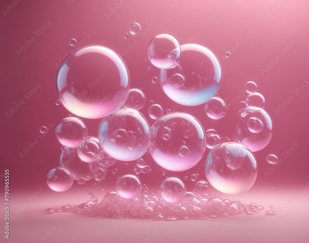 pink soap bubbles
