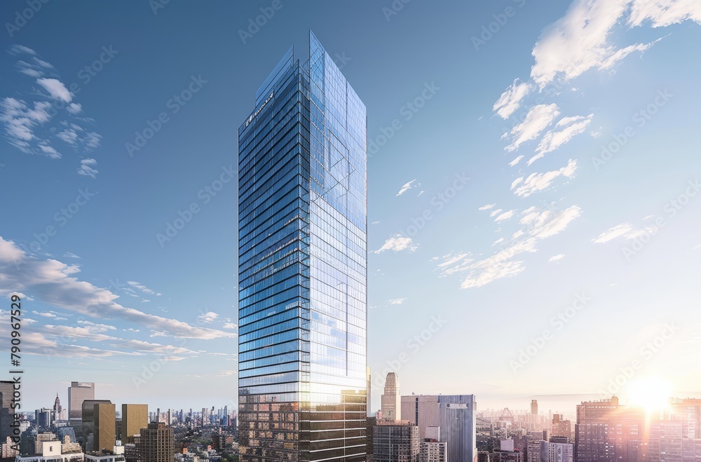 Naklejka premium Modern urban commercial buildings