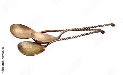 Vintage spoon on white
