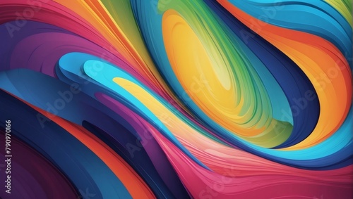 Rainbow Multicolor Effect, Horizontal Abstract Background Creating a Surrealistic Wallpaper.