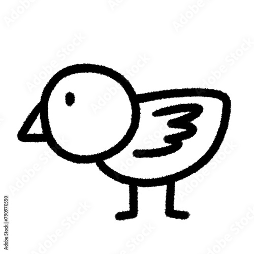 bird, cartoon ,png cartoon, doodle, handdraw, design, charactor, cute, kwaii, cartoon clipart, black and white
