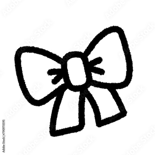 ribbon, cartoon ,png cartoon, doodle, handdraw, design, charactor, cute, kwaii, cartoon clipart, black and white