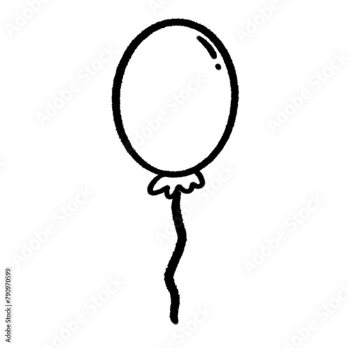 balloon, cartoon ,png cartoon, doodle, handdraw, design, charactor, cute, kwaii, cartoon clipart, black and white