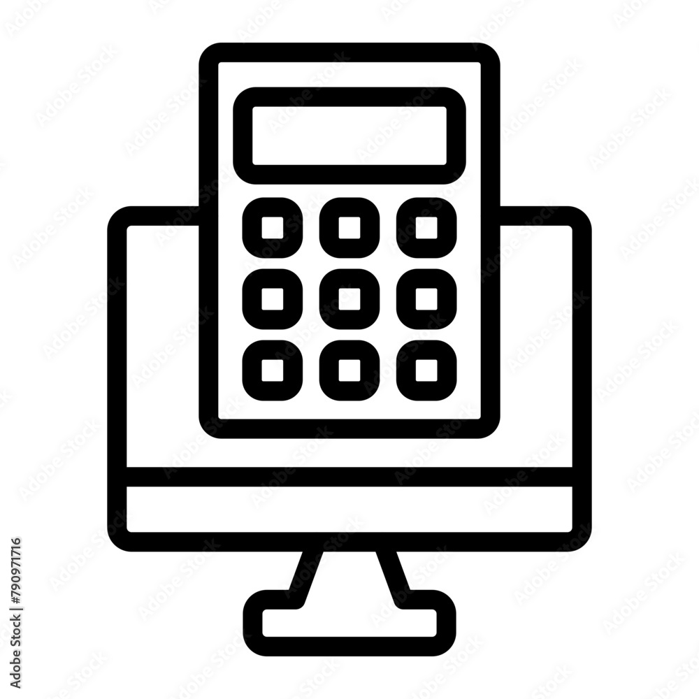 Computer Vector Line Icon Design Computer Vector Line Icon Design