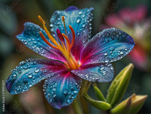 close up of colorful flower