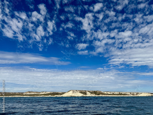Shoreline scenery along the beaches of Puerto Madryn, Argentina