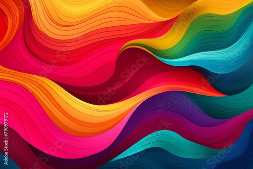 Wavy  colorful  colors  flow  backdrop  wall  backgrounds  vector  decoration  leaf  curve  line  nature  retro