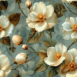 Seamless Floral Elegance: Graceful Botanical Design