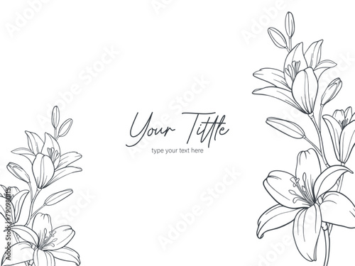 Background Vector Floral Line Art