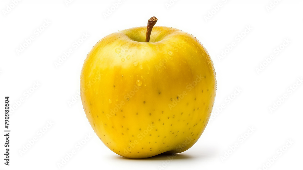 yellow apple isolated on white