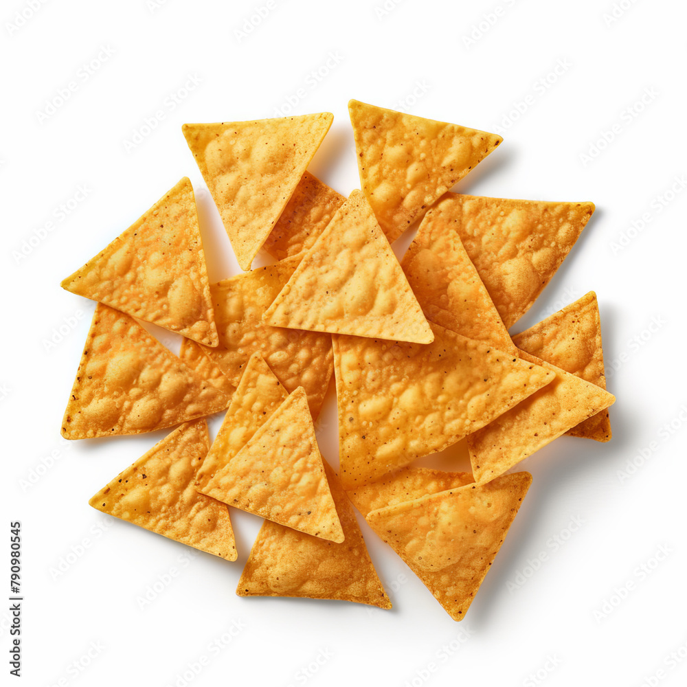 tortilla chips isolated on a white background