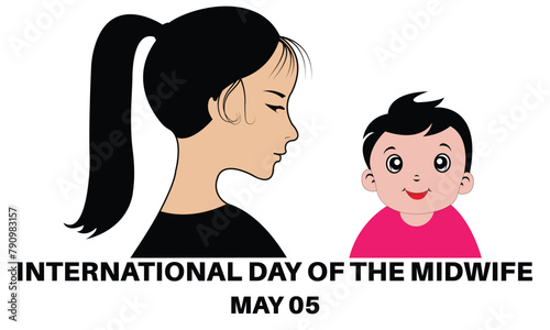 International day of the midwife celebration banner.
