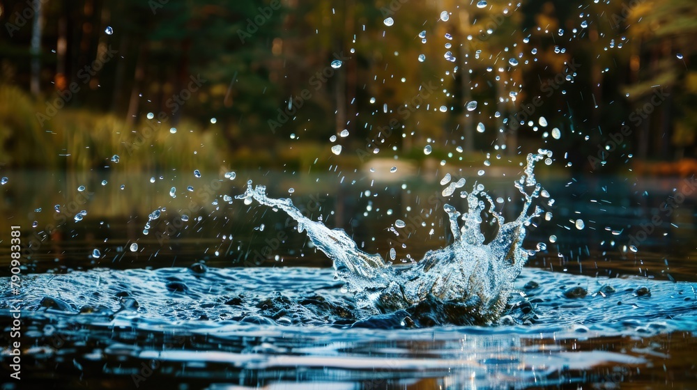Fresh and cold nature s lake splashing water Fresh and cold nature s lake splashing water