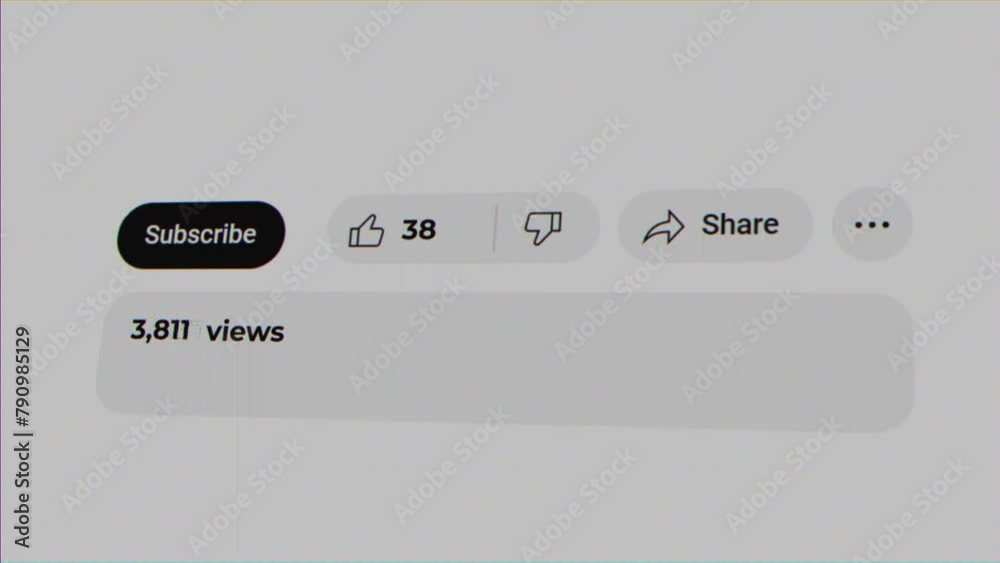 A close up of a video counter quickly increasing views and likes A close up of a video counter quickly increasing views and likes