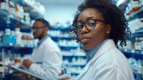 A Pharmacist and Her Colleague photo