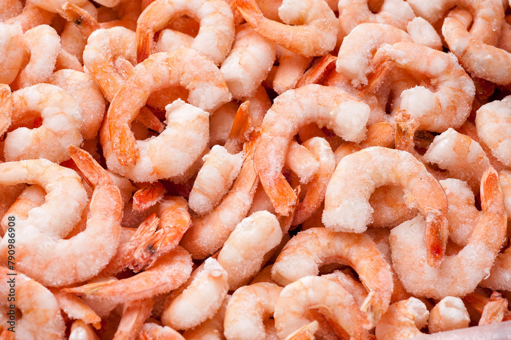Freshly frozen tiger shrimp. Frozen Tiger Shrimp Packed and Ready for Market Freshly frozen tiger shrimp. Frozen Tiger Shrimp Packed and Ready for Market