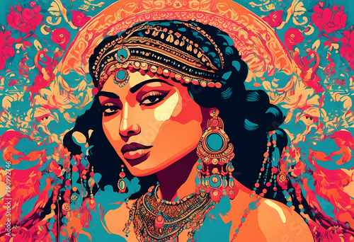 Indian Girl Captured in Bold Hues