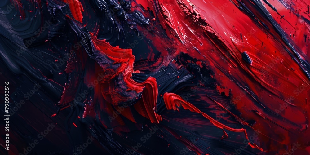Bold Ruby Red and Midnight Blue Abstract Art Collide in Vibrant Masterpiece Bold Ruby Red and Midnight Blue Abstract Art Collide in Vibrant Masterpiece