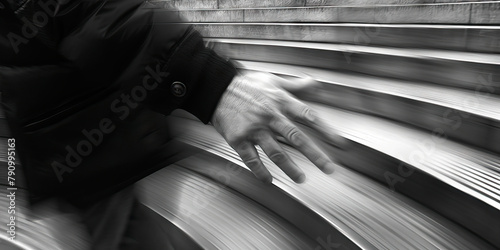 Restlessness: The Pacing Steps and Restless Hands - Picture someone pacing with restless hands, illustrating feelings of restlessness
