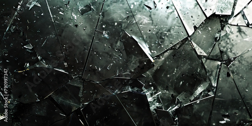 Shattered Dreams: The Broken Mirror and Reflective Pieces - Imagine a broken mirror with reflective pieces, illustrating shattered dreams and aspirations