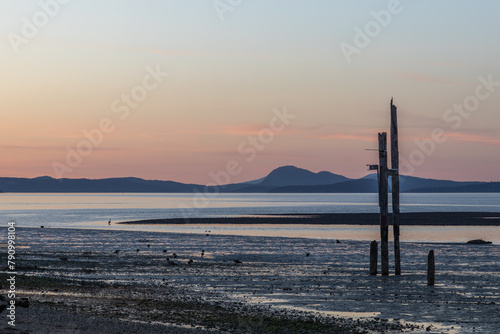 Evening sunset over water at English Boom Park