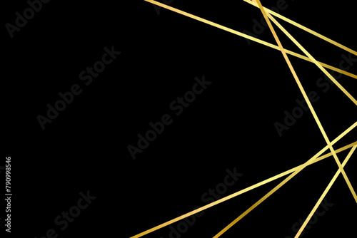 Premium black background with golden lines 