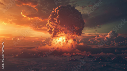 Nuclear explosion mushroom cloud ©  Mohammad Xte
