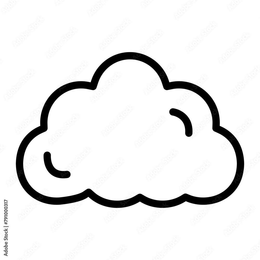 Cloud Vector Line Icon Design Cloud Vector Line Icon Design