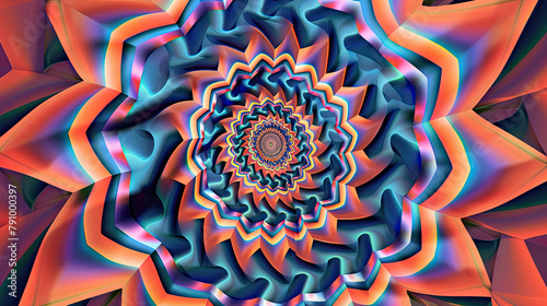 Optically illusion psychedelic design photo