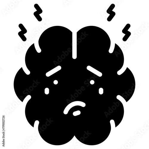 anxiety icon, simple vector design