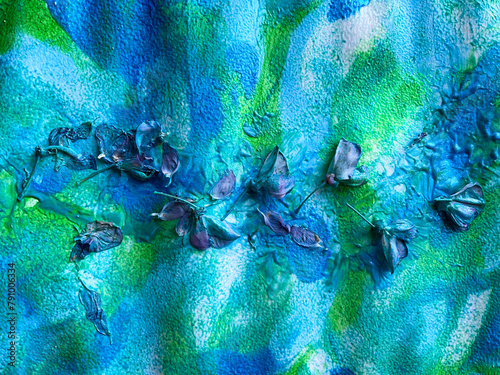 blue and green paint