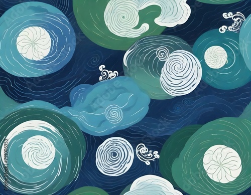 seamless pattern with shells