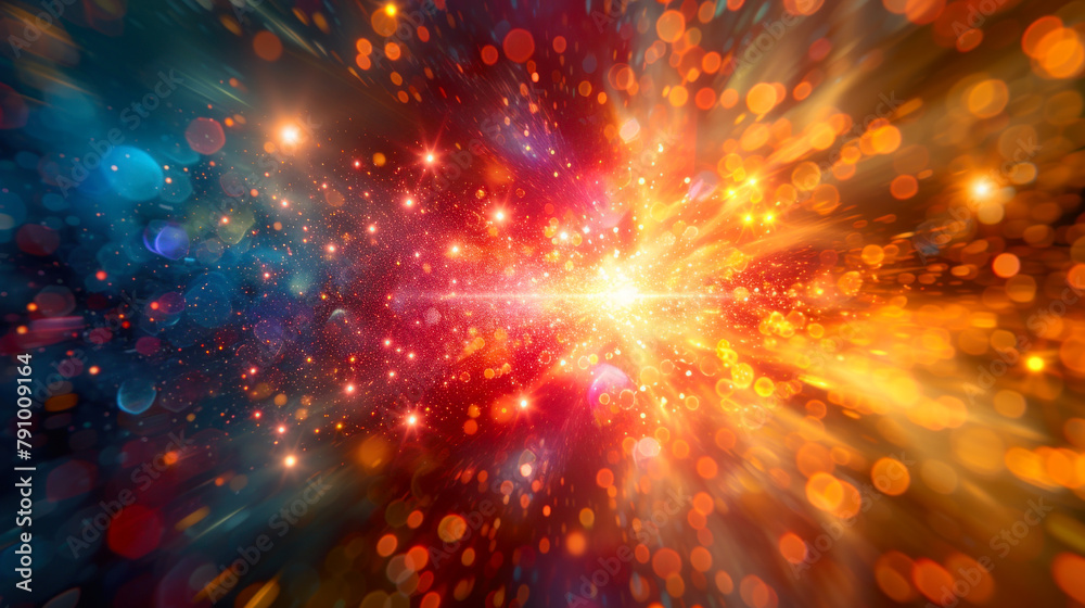 High energy explosion in the deep space High energy explosion in the deep space