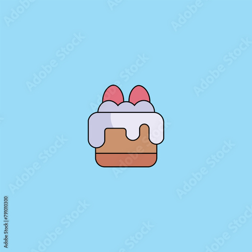 Cake vector illustration, dessert vecotr illustration. photo