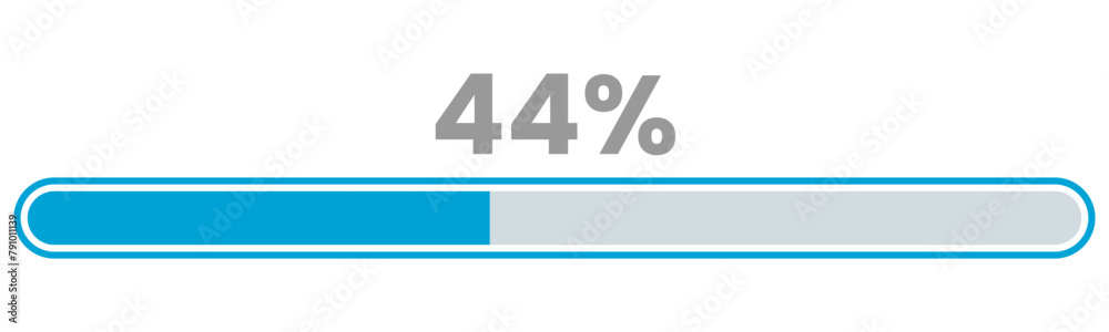 44% Loading. 44% progress bar Infographics vector, 44 Percentage ready to use for web design ux-ui 44% Loading. 44% progress bar Infographics vector, 44 Percentage ready to use for web design ux-ui