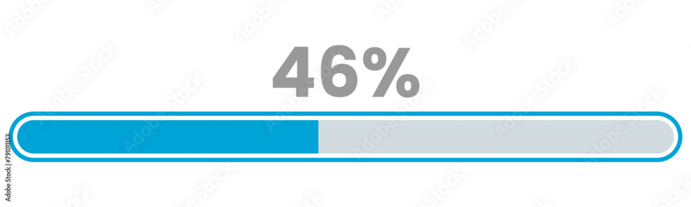 46% Loading. 46% progress bar Infographics vector, 46 Percentage ready to use for web design ux-ui 46% Loading. 46% progress bar Infographics vector, 46 Percentage ready to use for web design ux-ui