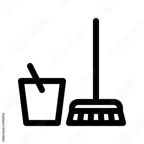 Cleaning line icon. Vector graphics