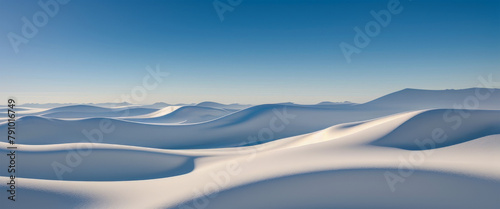 Desert dunes panorama. 3d render illustration background.