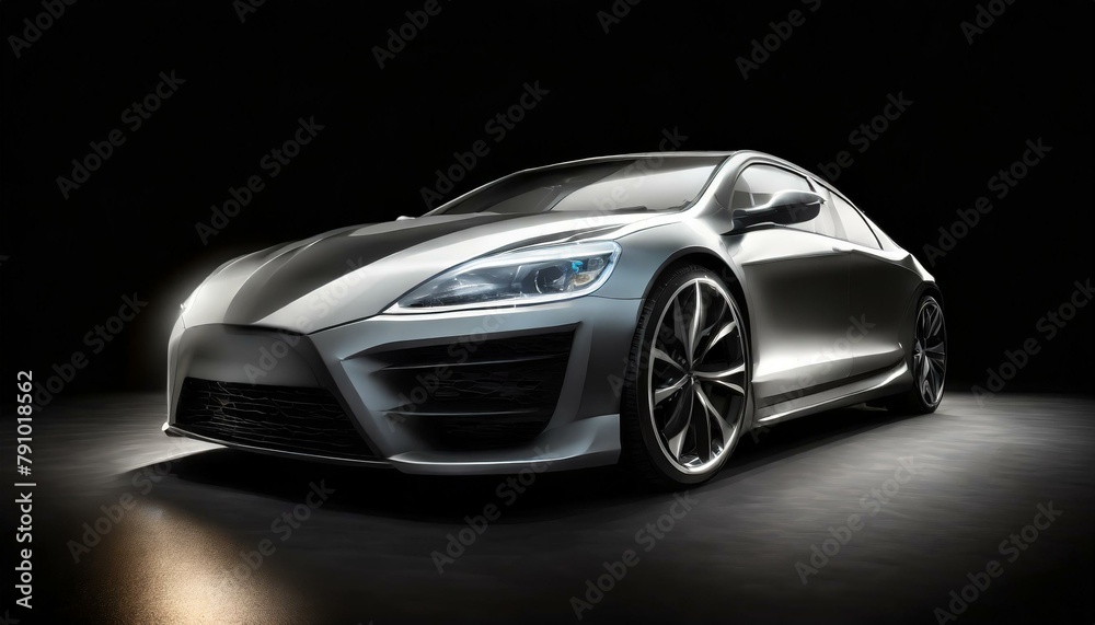 Vision of Luxury: Premium Car Adorning the Dark Canvas