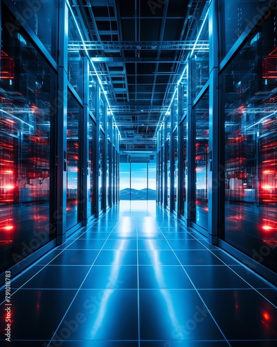 Beneath the gleaming surface, a network of interconnected data centers hums with activity, the invisible lifeblood that powers this technological marvel