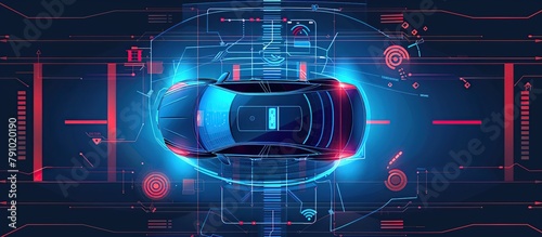Smart car Concept of autonomous Self-Driving car system for safety drive long distance.