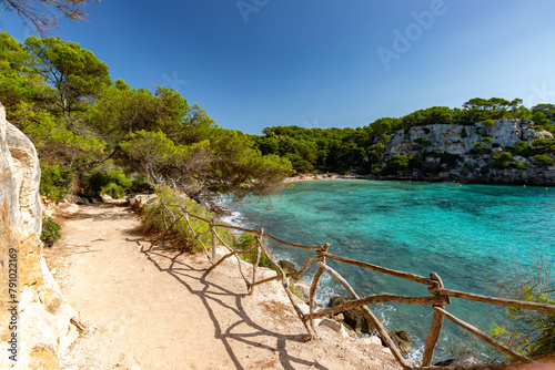 Widok śródziemnomorski, relaks i wypoczynek, wyspa Menorca, tapeta 