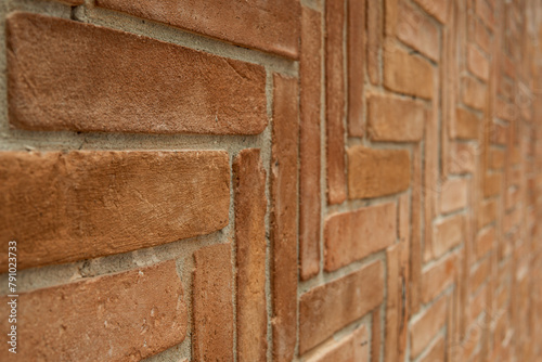 beautiful red brick wall, structure and pattern 
