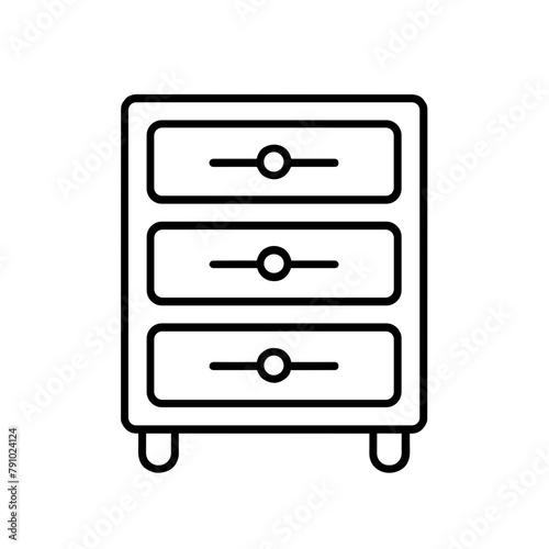 Minimalist Chest of Drawers Icon, Furniture and Storage