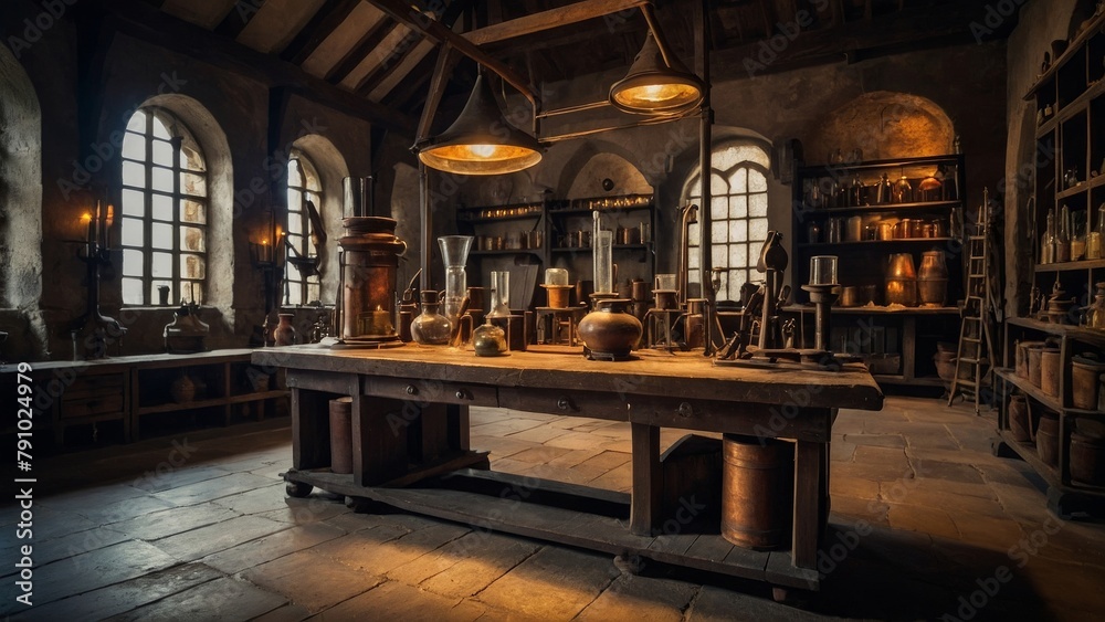 Alchemy's Enchantment: A Glimpse into a Magical Laboratory