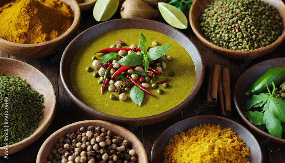 A table is covered with bowls filled with a variety of foods, showcasing a diverse selection ready to be enjoyed A table is covered with bowls filled with a variety of foods, showcasing a diverse selection ready to be enjoyed