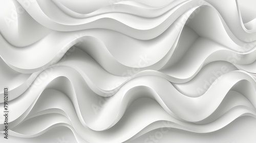  A white backdrop featuring undulating wave lines, ascending above in the top portion, and descending below in the lower half