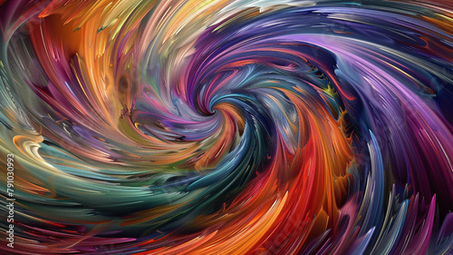 Swirls of abstract color that seem to move and dance on the canvas, suggesting the rhythm and motion of a lively dance across an unseen landscape